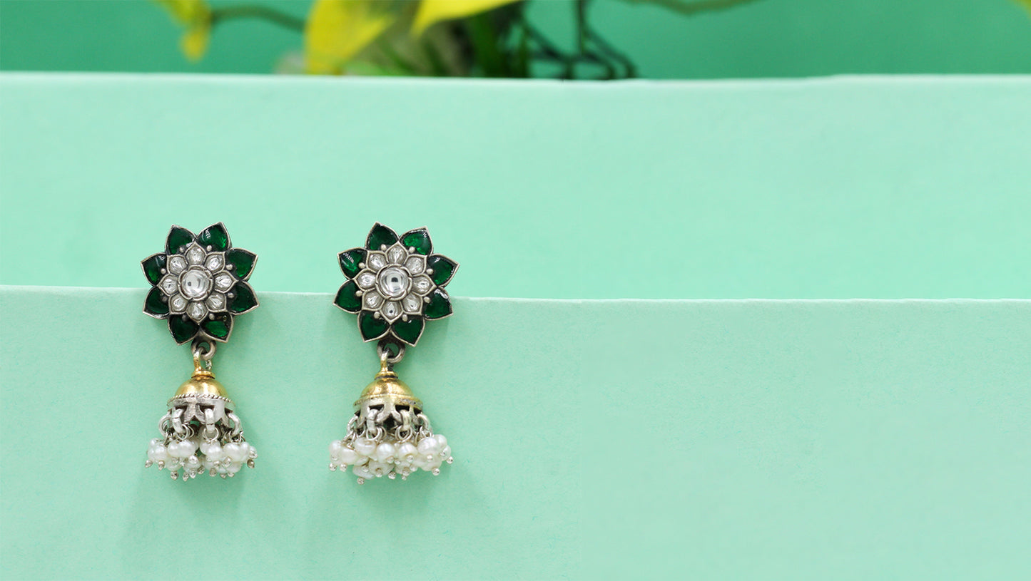 Sangeeta Boochra Sterling Silver Floral Earring