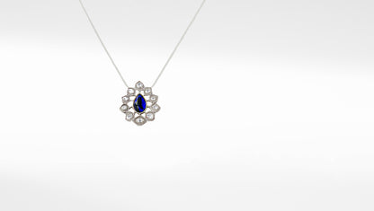 Silver Cosima Handcrafted Pendant with Earring