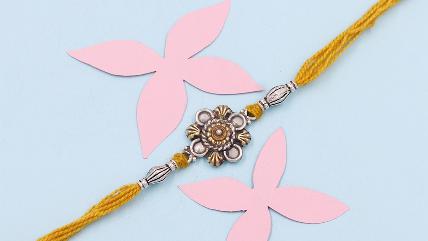 Sangeeta Boochra "925 Sterling Silver Rakhi: Timeless Bond"