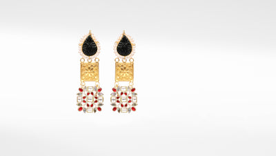 Silver Tihara Gold Plated Handcrafted Earrings