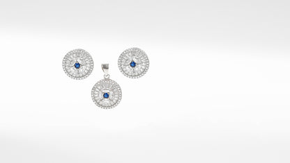 Enchanted Night CZ Earrings & Pendant Duo