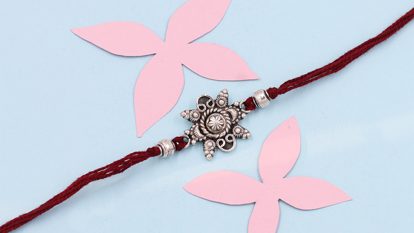 Sangeeta Boochra "925 Sterling Silver Rakhi: Timeless Bond"