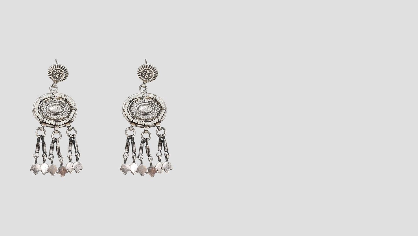 Ethereal Elegance: Sangeeta Boochra's Artisanal Silver Earrings