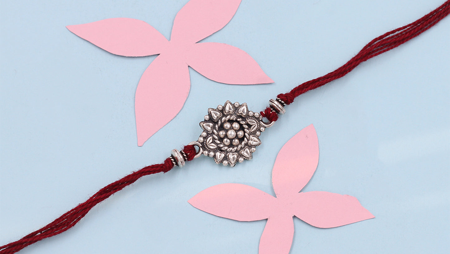 Sangeeta Boochra "925 Sterling Silver Rakhi: Timeless Bond"