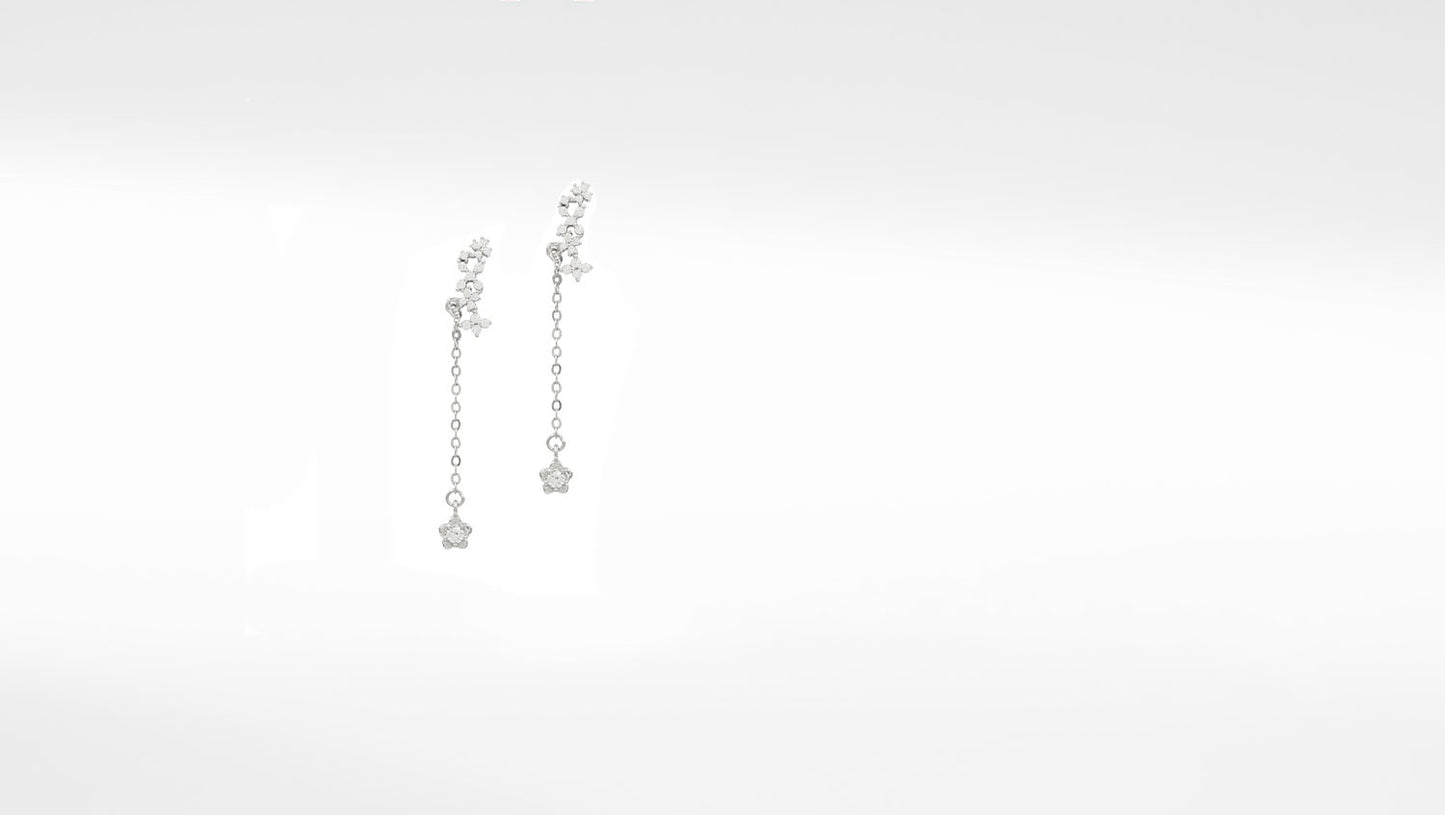 Sangeeta Boochra 925 Sterling Silver CZ Stud Earring