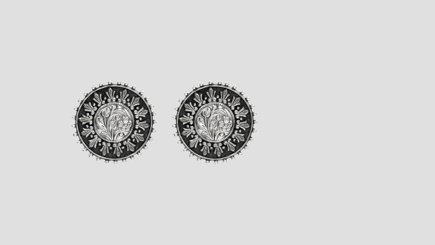 Tribal Charm Floral Studs by Sangeeta Boochra