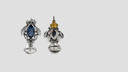 Midnight Bloom Silver Earrings by Sangeeta Boochra