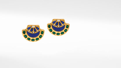 Silver Shiya Earrings in 24K Gold Plating