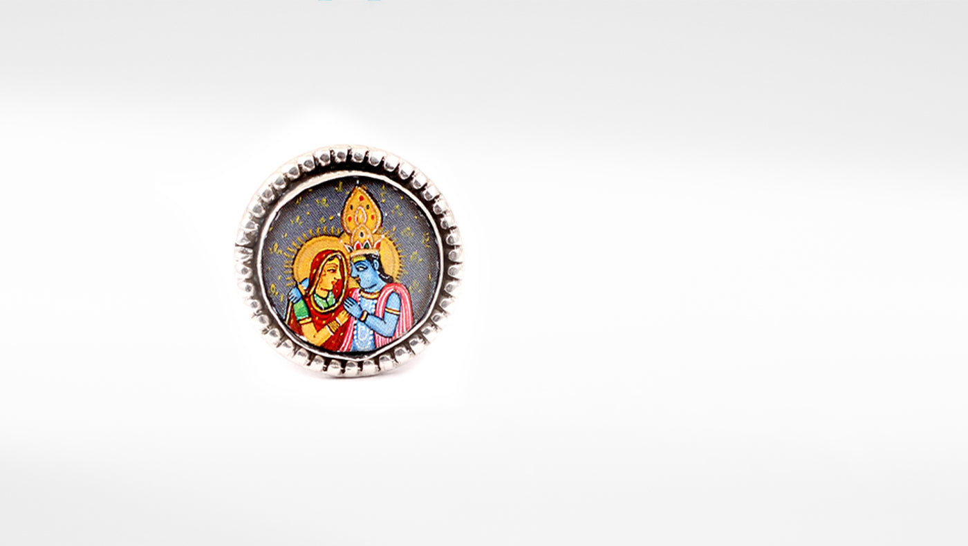 Sangeeta Boochra Tribal Silver Adjustable Ring