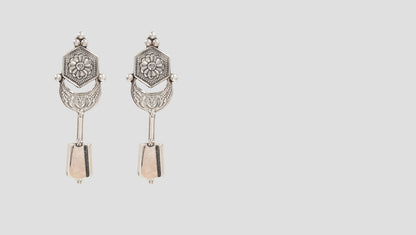 Radiant Grace: Sangeeta Boochra Silver Handcrafted Earrings