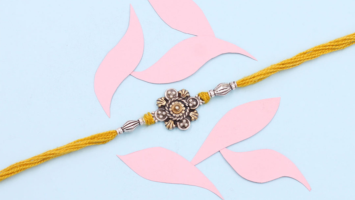 Sangeeta Boochra "925 Sterling Silver Rakhi: Timeless Bond"