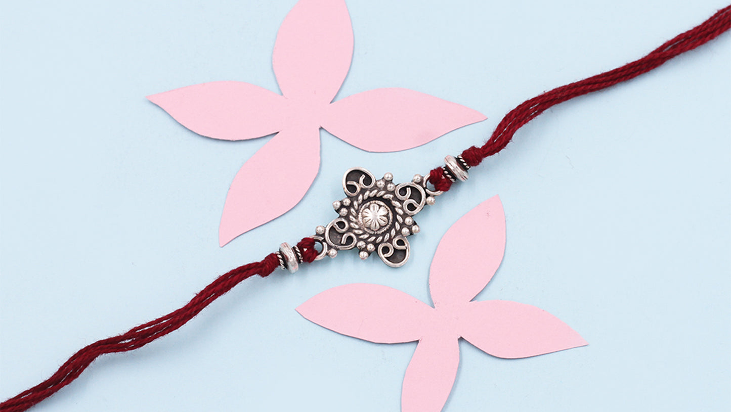 Sangeeta Boochra "925 Sterling Silver Rakhi: Timeless Bond"