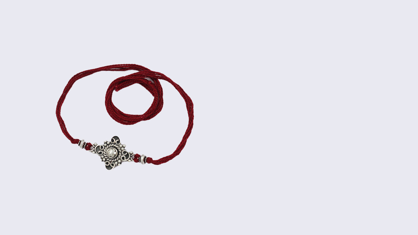 Sangeeta Boochra "925 Sterling Silver Rakhi: Timeless Bond"