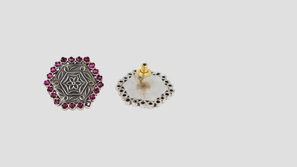 Vintage Floral Silver Studs by Sangeeta Boochra
