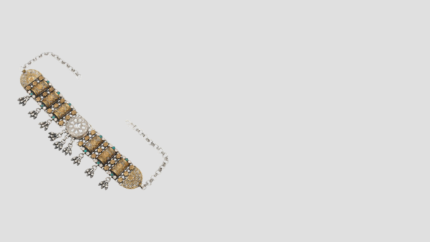 Exquisite Handcrafted 925 Silver Choker by Sangeeta Boochra