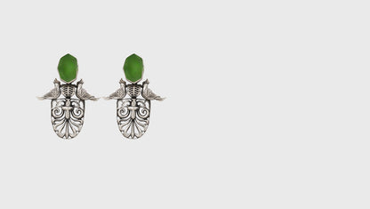 Ornate Simplicity: Sangeeta Boochra Silver Handcrafted Studs