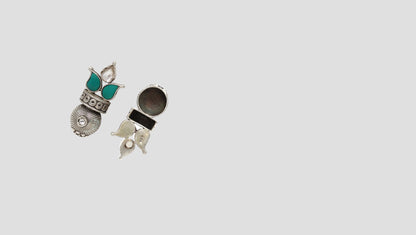 Bohemian Chic: Sangeeta Boochra Designer Silver Stud Earrings