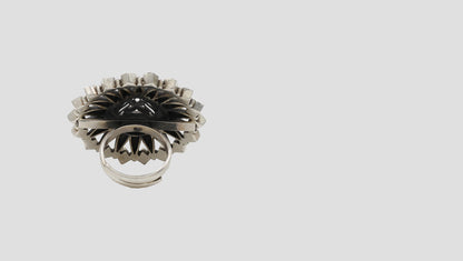 Gleaming Grace: Sangeeta Boochra Silver Gold-Plated Ring