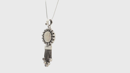 Timeless Pair: Sangeeta Boochra Silver Earring with Chain Pendant