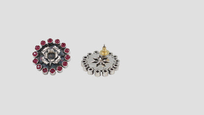 Floral Bloom Silver Studs by Sangeeta Boochra