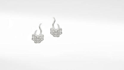 Sangeeta Boochra 925 Sterling Silver CZ Stud Earring