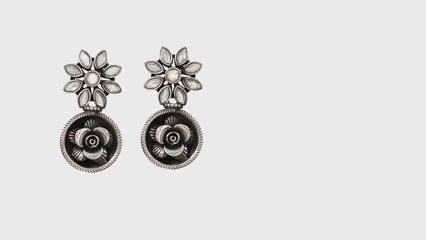 Signature Grace: Sangeeta Boochra Silver Handcrafted Studs