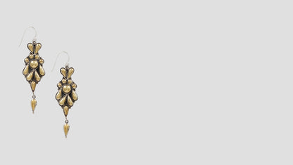 Handcrafted 925 Silver & Gold Statement Earrings