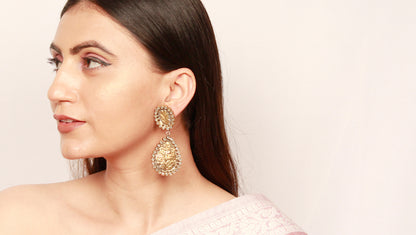 Vividh- Silver Nazpari Lovely Earrings