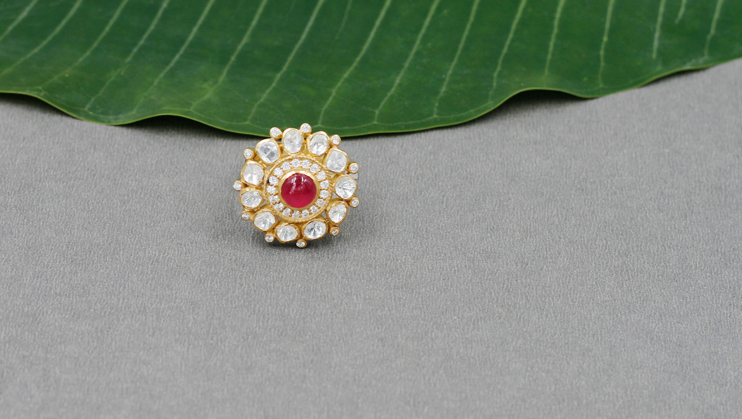 Sangeeta Boochra Silver Moissanite Ring