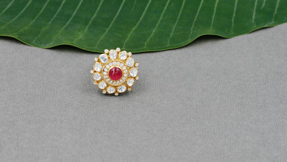 Sangeeta Boochra Silver Moissanite Ring