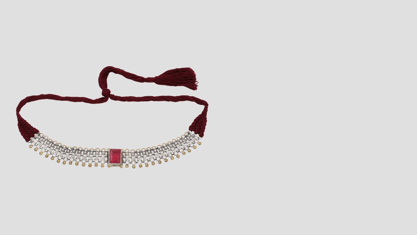 Traditional Rajasthani Silver Choker Necklace – Sangeeta Boochra