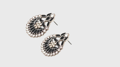Sophisticated Silhouette: Sangeeta Boochra Handmade Silver Earrings