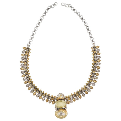 Sangeeta Boochra Handcrafted Dual Tone Sterling Silver Heritage Necklace