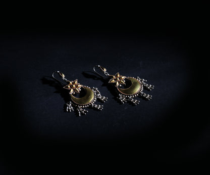 Sangeeta Boochra Silver Earrings Studded With 24k Gold Plating