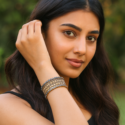 Heritage-Inspired Silver Bangle with Handcrafted Detailing | Sangeeta Boochra