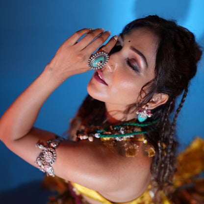 Neeti Mohan In Sangeeta Boochra Silver Jewellery Collection