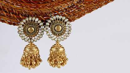 Anaya 24K Gold Plated Jhumka Earrings