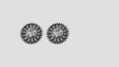 Tribal Charm Floral Studs by Sangeeta Boochra