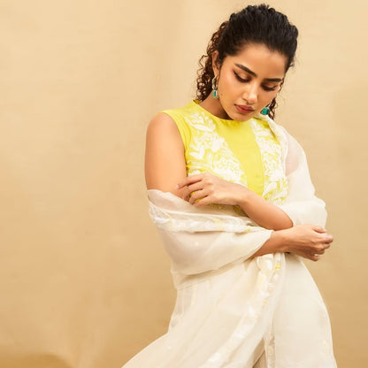 Anupama Parameswaran in Sangeeta Boochra Silver Earrings