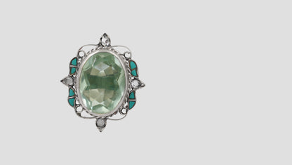 Sangeeta Boochra Vintage-Inspired Oval Faceted Silver Ring