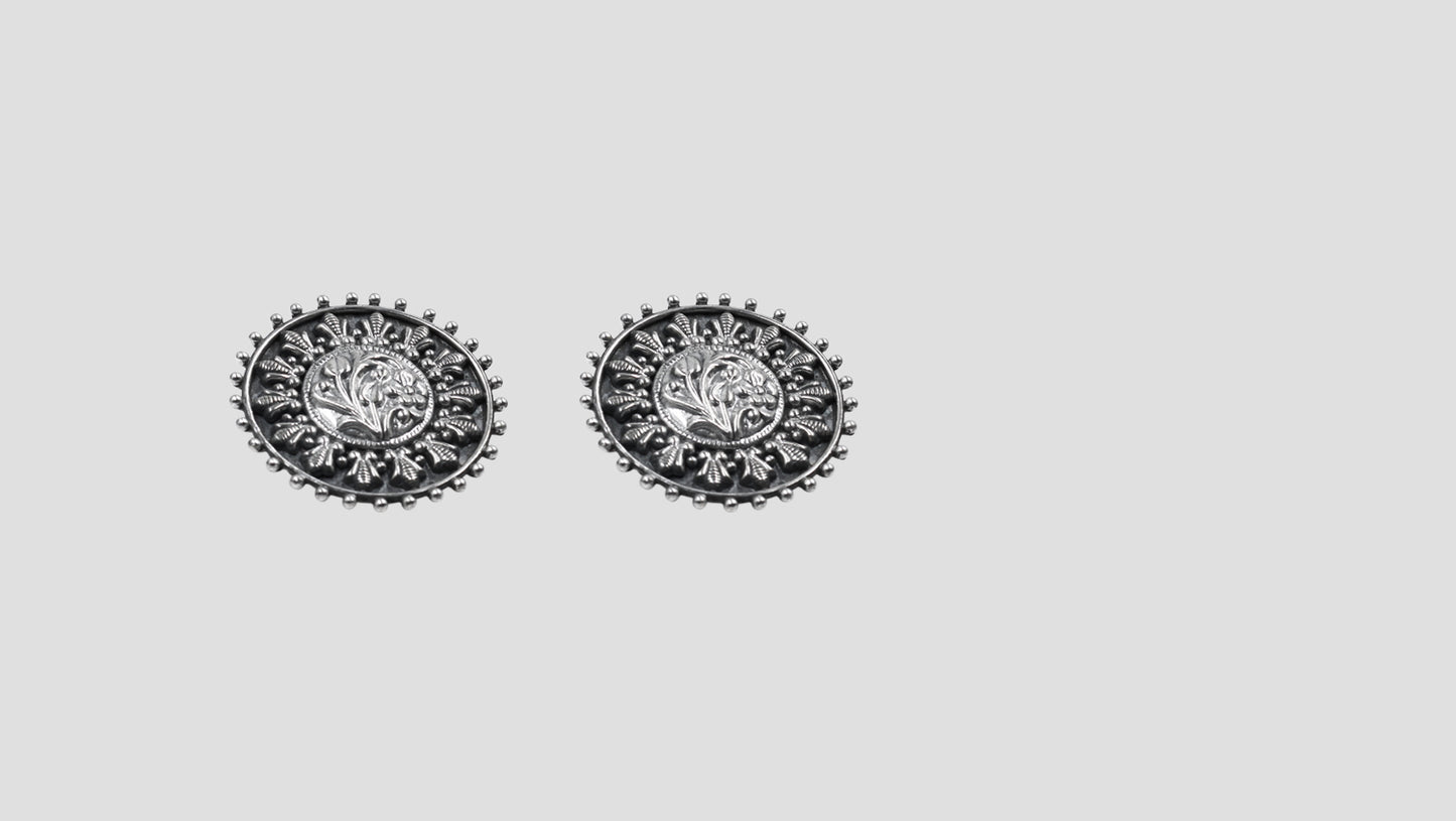 Tribal Charm Floral Studs by Sangeeta Boochra