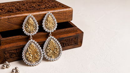 Vividh- Silver Nazpari Lovely Earrings