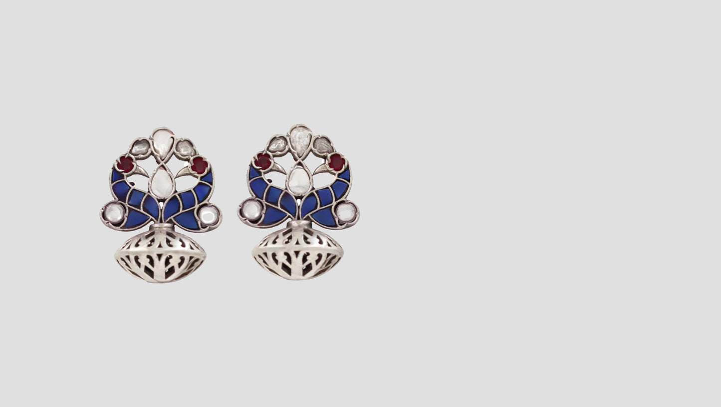 Polished Beauty: Sangeeta Boochra Silver Handcrafted Studs