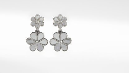 Sangeeta Boochra Silver Earrings Studded With Glass Stone