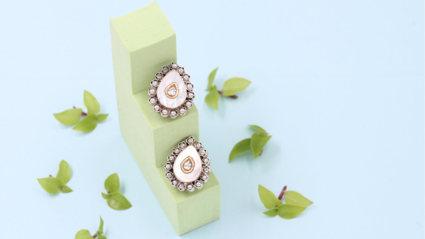 Refined Beauty: Silver Handmade Stud Earrings