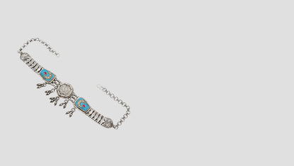 Royal Heritage: Sangeeta Boochra Turquoise Silver Choker
