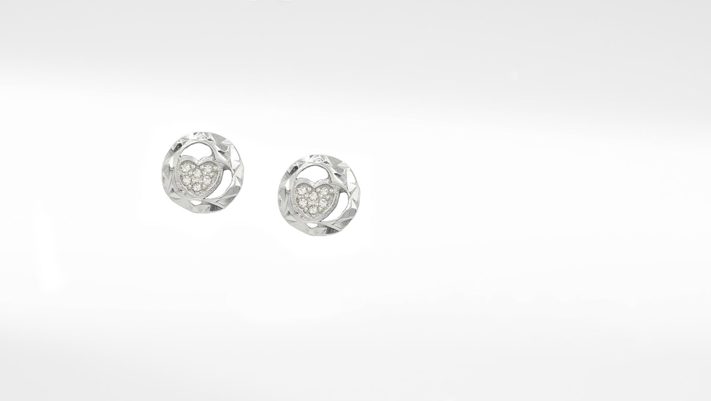 Sangeeta Boochra 925 Sterling Silver CZ Stud Earring