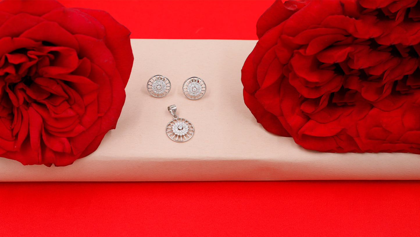 Dazzling Dreams CZ Earrings & Pendant Bundle