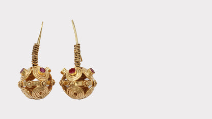 Gold Plated Artisan Handmade Silver Earrings by Sangeeta Boochra