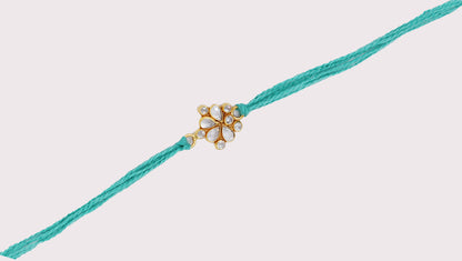 Sangeeta Boochra "925 Sterling Silver Stone-Studded Rakhi: Timeless Bond"